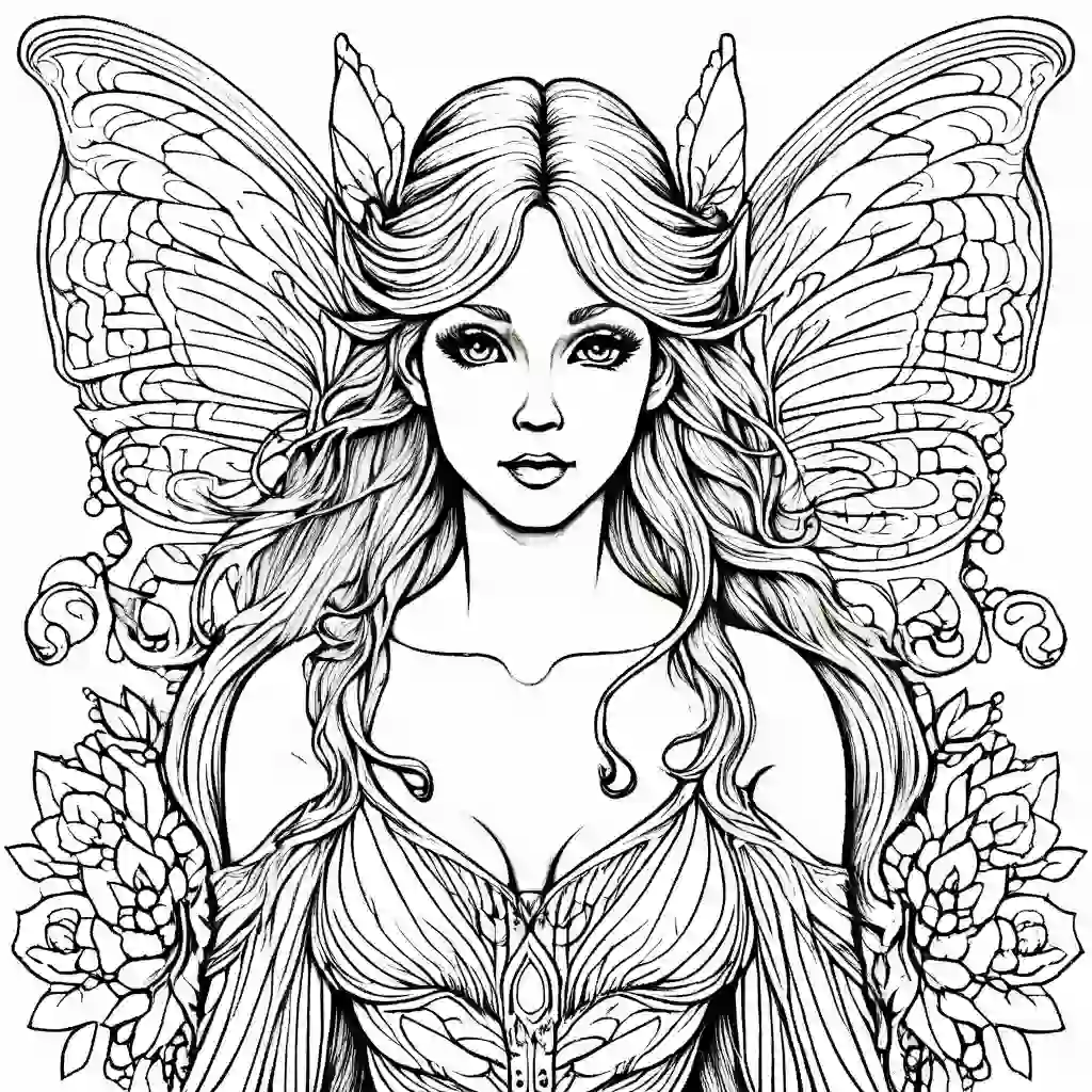Rainbow Fairy coloring pages